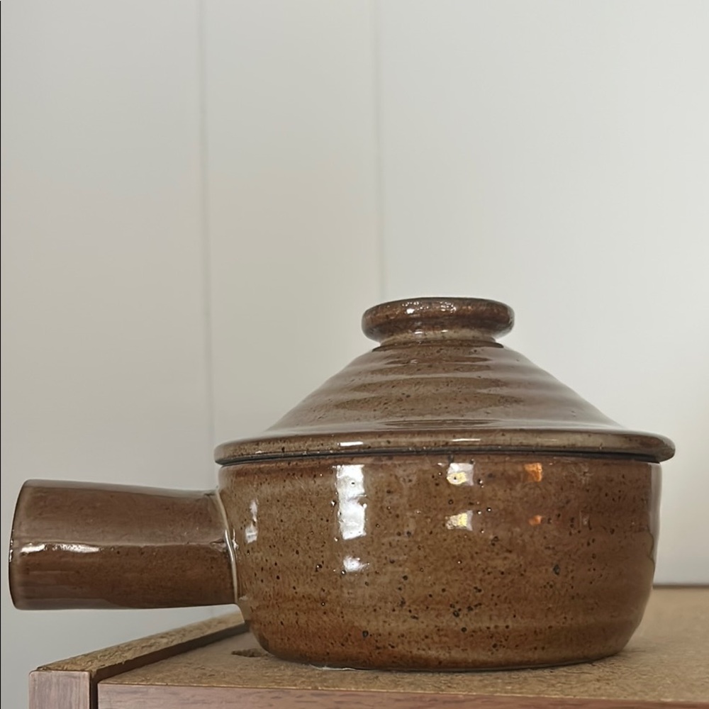 Elegant Brown Ceramic Pot